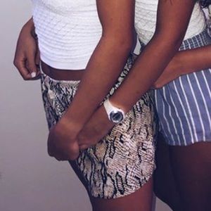 Snake skin shorts